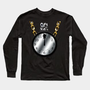 Cap'n Midnite Clock With Chain Long Sleeve T-Shirt